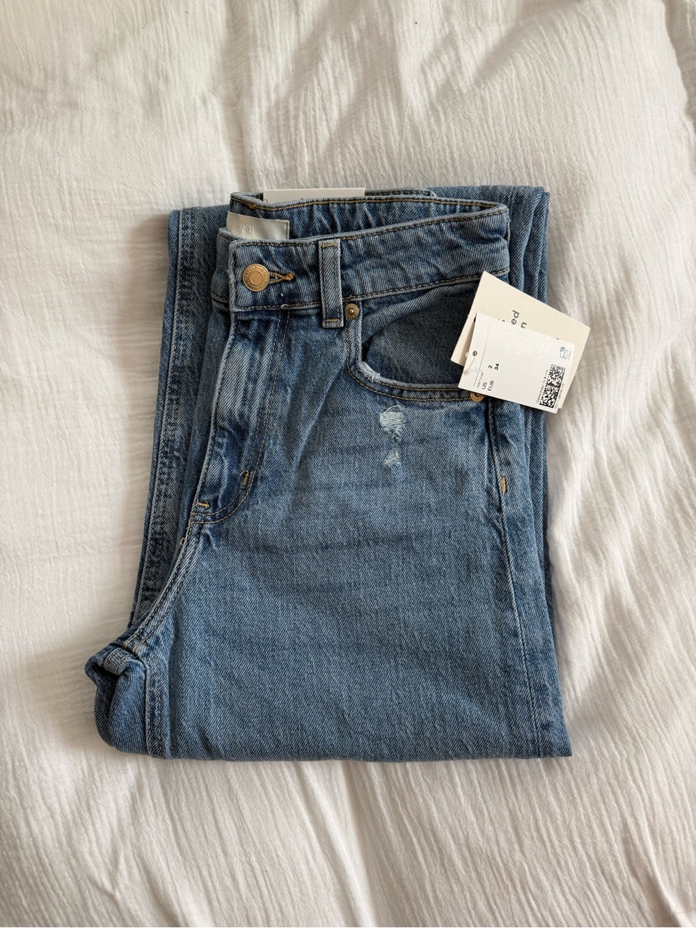 H&M High Rise Wide Leg Jeans